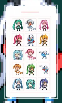 Anime Miku Chibi Pixel Art Game Screen Shot 0