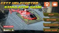 City Helicopter Simulator Game Screen Shot 0