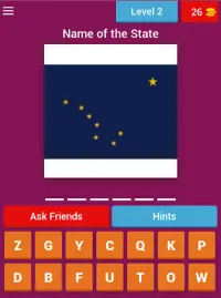USA States and Flags Quiz Screen Shot 9