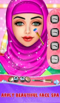 Hijab Fashion Doll  Beauty Makeup Spa Salon Screen Shot 0