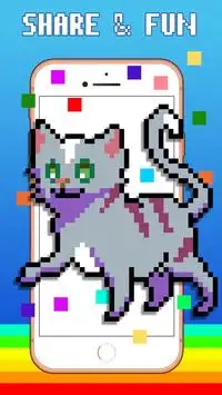 Cats - Coloring by Numbers Pixel Art - Sandbox Screen Shot 3