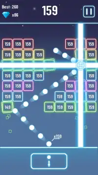 Bricks Breaker Glows : Bounce Balls Screen Shot 2