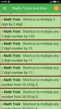 Maths Tricks And Shortcuts Screen Shot 2