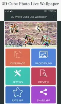 3D Cube Photo Live Wallpaper Screen Shot 0