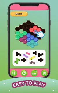 Hexa jigsaw puzzle: Hero Block Screen Shot 1