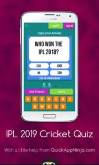 IPL 2019 Cricket Quiz Screen Shot 0