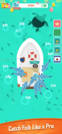 Hooked Inc: Fishing Games Screen Shot 1