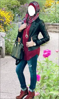 Hijab Girl Jeans Photo Suits Screen Shot 1