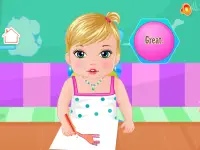 Kindergarten baby care games Screen Shot 1