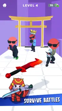Sword Play! Jogo de ninja 3D Screen Shot 1