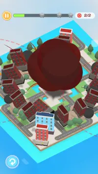 Domino City - 무료 물리학 퍼즐 게임 Screen Shot 2