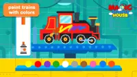 Kids Train Game: Design Drive Puzzles Coloring Screen Shot 0