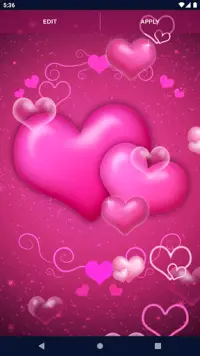 Pink Hearts Live Wallpaper Screen Shot 3