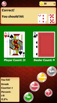 Blackjack Trainer Screen Shot 2