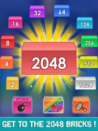 2048 Merge Bricks - Number Puzzle - 2048 Solitaire Screen Shot 9