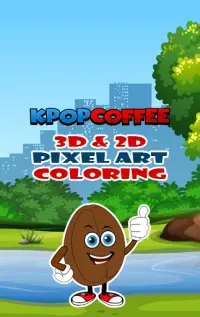 Kpop Coffee Pixel Art (Coloring by Number) Screen Shot 0