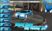 Night Cars City Parking 3D Screen Shot 1