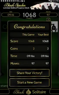 The Black Solitaire Game Screen Shot 4