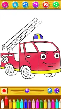 Coloring Cartoon Tayyo Cars Screen Shot 4