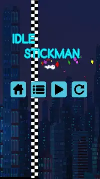 Idle Stickman : Neon City Screen Shot 2