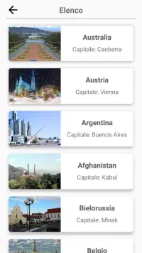 Capitali di tutti i paesi del mondo: City Quiz Screen Shot 1