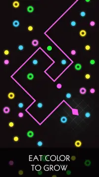 Neon Color Snake - Avoid Blocks, slither faster! Screen Shot 1