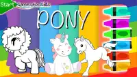 Pony Färbung Buch für Kinder Screen Shot 4