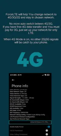 Force LTE Only (4G/5G) Screen Shot 3
