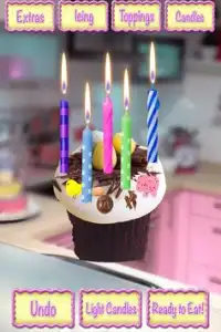 Birthday Candles & Cupcakes Maker FREE Screen Shot 1