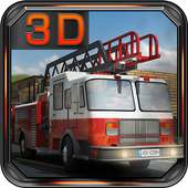 Xe cứu hỏa bãi đậu xe 3D