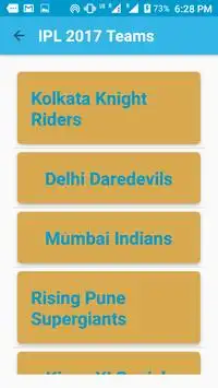 Schedule for IPL 2017 Screen Shot 3