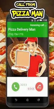 Pizza Man Fake Call Screen Shot 0
