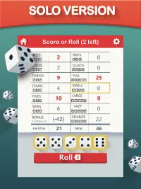 Yazy the yatzy dice game Screen Shot 8