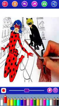 lady of bug coloring cat Screen Shot 5