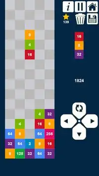 soltar y combinar números 2048: juego de números Screen Shot 1