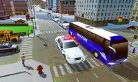 La policía la conducción del autobús Sim 2018 Screen Shot 4