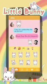 Kika Little Bunny Sticker Gif Screen Shot 1