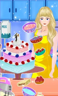 Heart Wedding Cake Игры на приготовление еды Screen Shot 1
