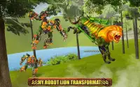Angry Lion Robot Transforming Games Wild Lion Game Screen Shot 6