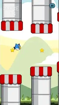 Flappy Blue Bird Screen Shot 2