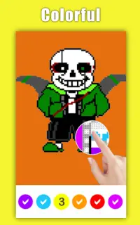 Sans Pixel Art – Color By Number Game 2021 Screen Shot 4
