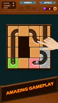 Unblock The Rolling Ball - Puzzle Games Screen Shot 3