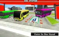 Moderno Autobús: Estacionamiento Simulador 3D Screen Shot 1