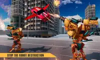 Flying Robot Car Games - Robot Shooting Games 2021 Screen Shot 3