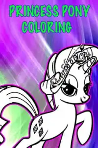 Princess pony coloring book Screen Shot 0