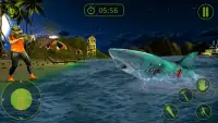 Jogos assustadores de caça de tubarões 3D Screen Shot 3
