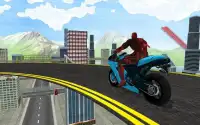 MegaRamp Bike Deadpool: City Rooftop GTStunt Game Screen Shot 5