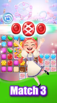 Candy Go Round - キャンディマッチ3パズルゲーム Screen Shot 0