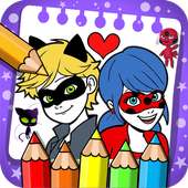 coloring miraculous ladybug and cat noir game