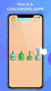 Hoops Color Sort-Color Stack Puzzle Jeux gratuits Screen Shot 3